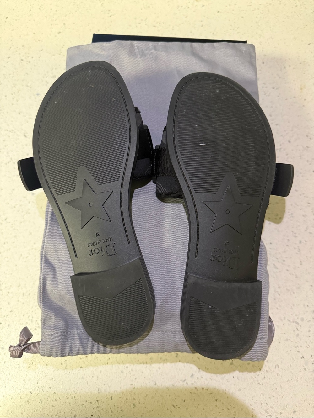 Dior women  Black Christian Dior Branded Slide Sandals by - Picture 4 of 4